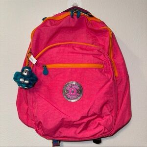 NWT Backpack Kipling Large Pink 15" Laptop Seoul